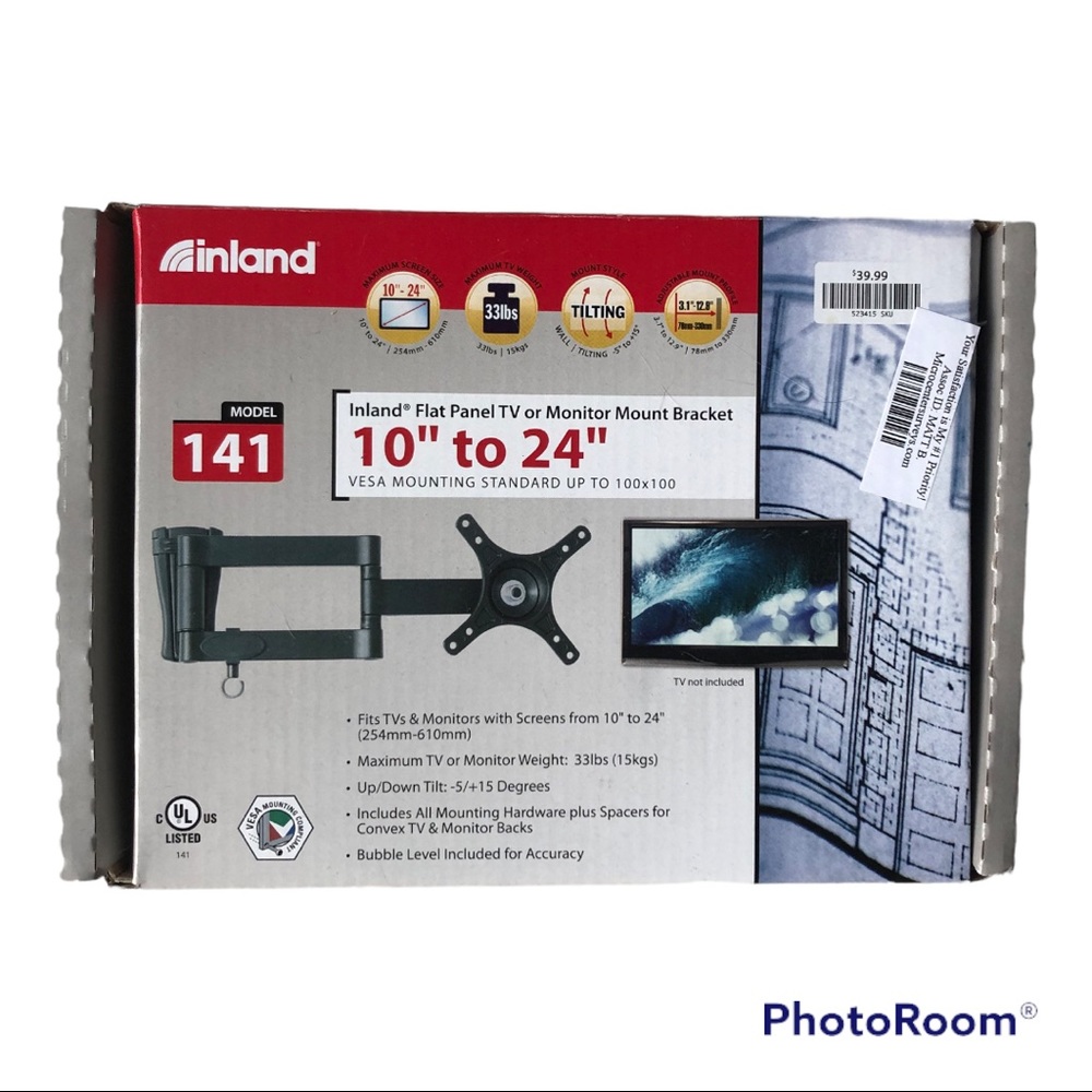 TV Wall Mount Inland Flat Panel TV or Monitor Mount Bracket